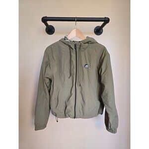 Lurking Class olive green zip up street wear jacket Women's size small